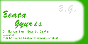 beata gyuris business card